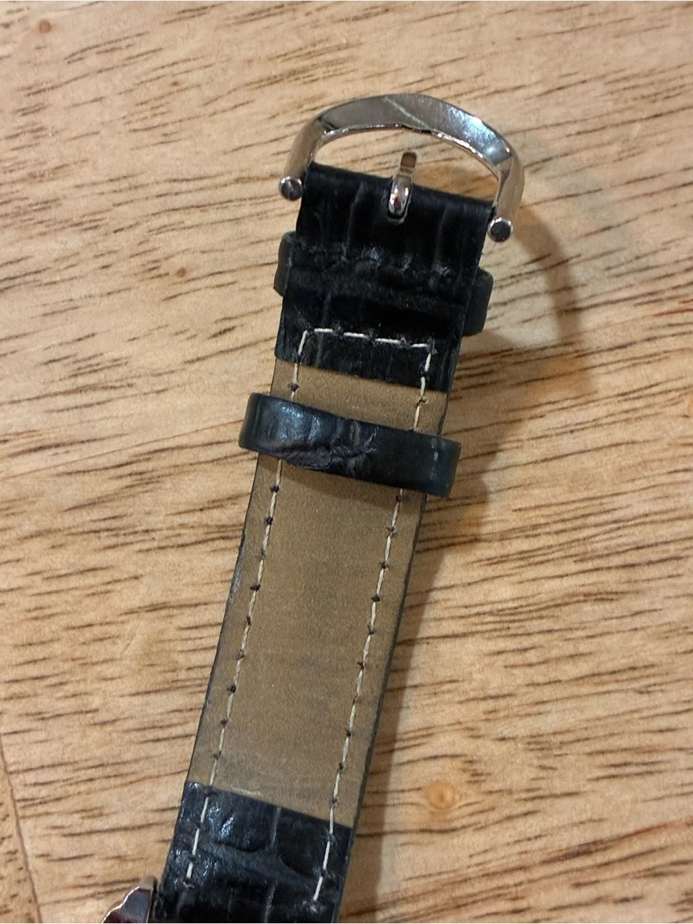Vintage Gruen Diamond Triangular Watch Black Band